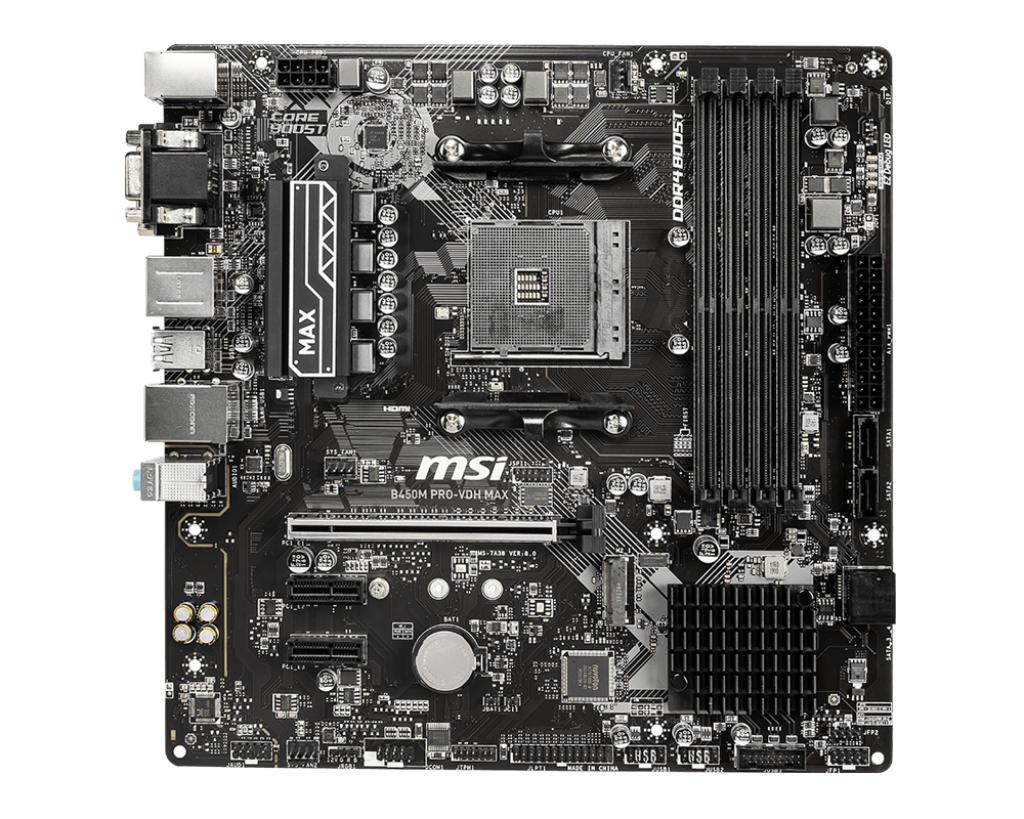 Msi B450m Pro-vdh Max Amd Am4 Gaming Motherboard