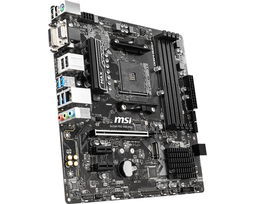 Msi B450m Pro-vdh Max Amd Am4 Gaming Motherboard