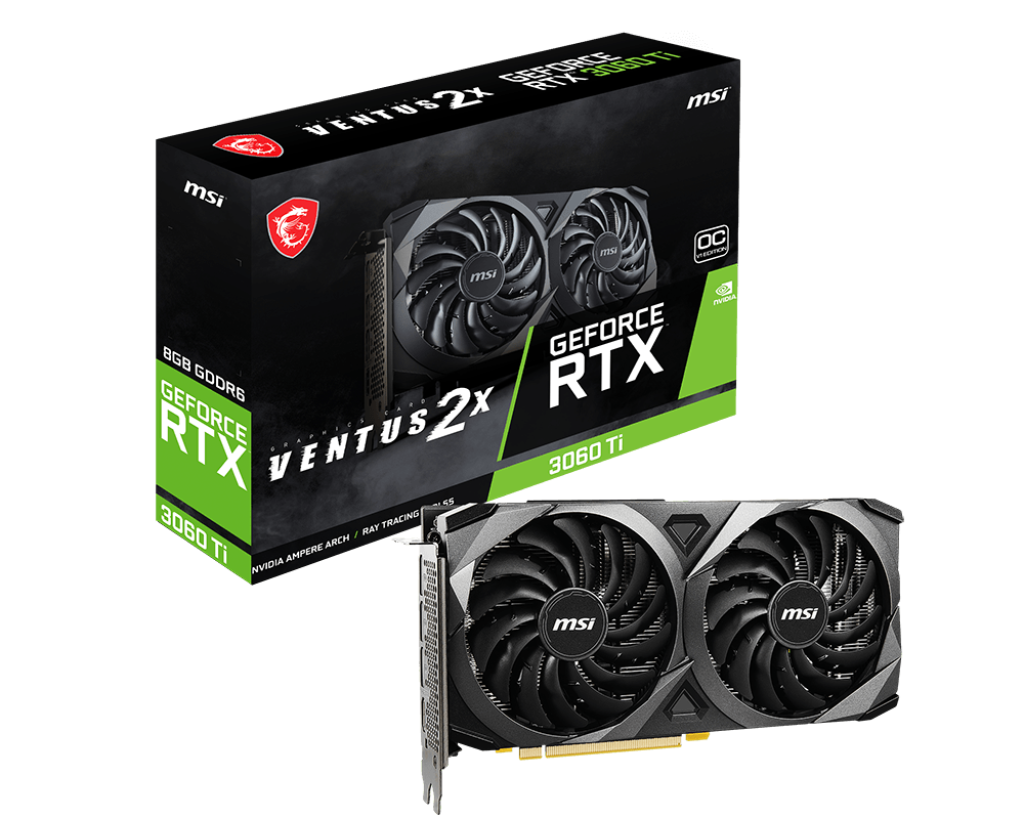 MSI Graphic Card RTX 3060 TI 8GB Ventus 2x