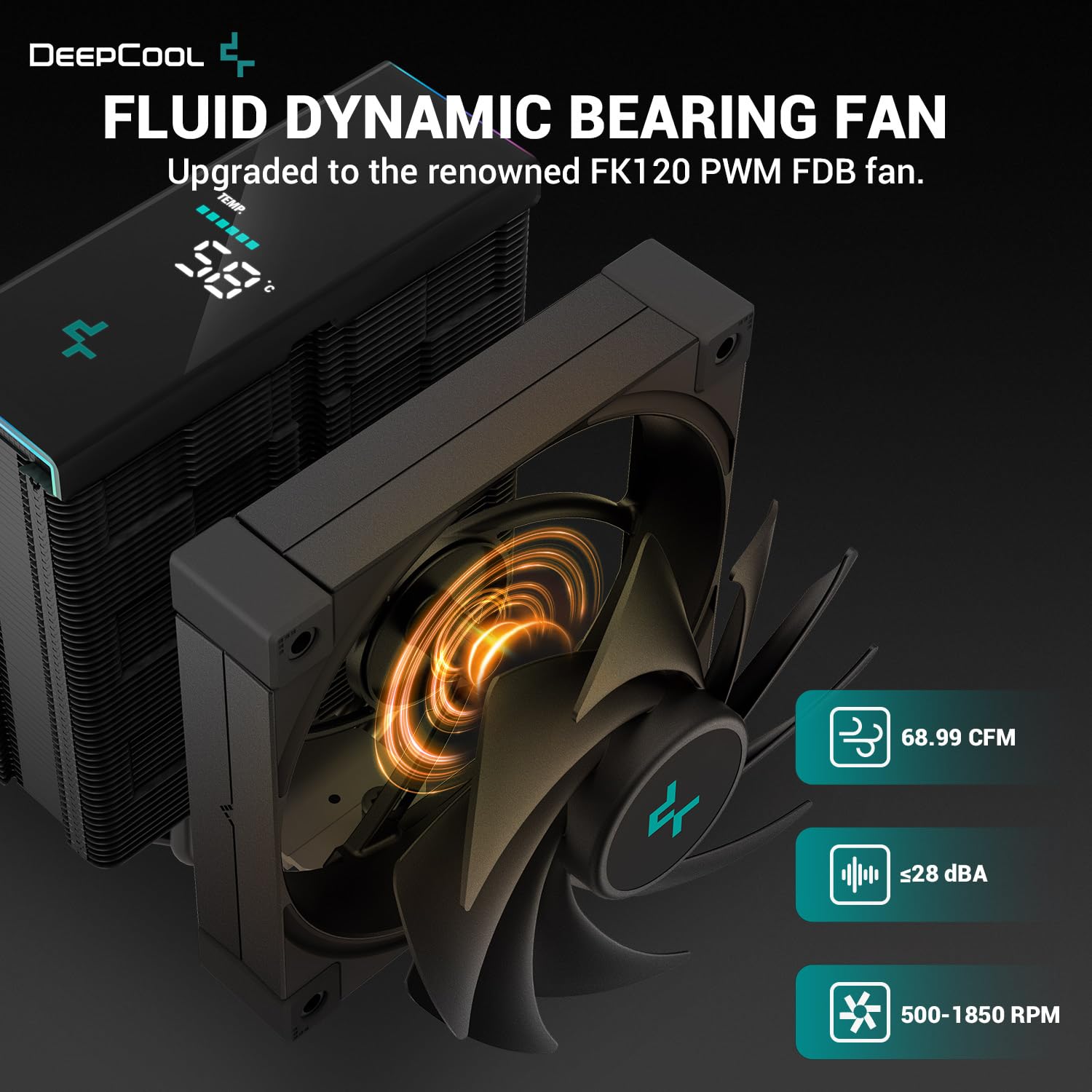Deepcool Air Cooler AK400 Digital Black