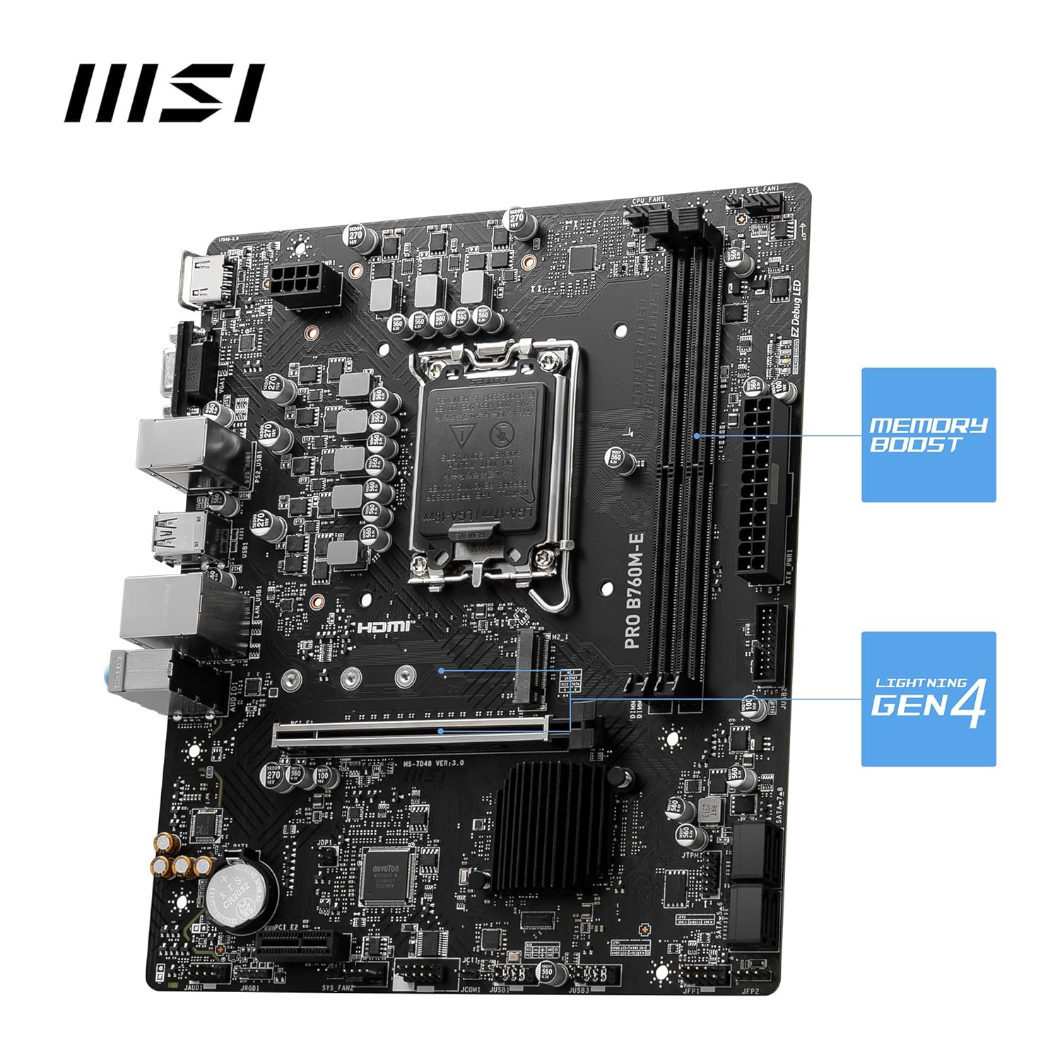 MSI Motherboard PRO B760M-E DDR5