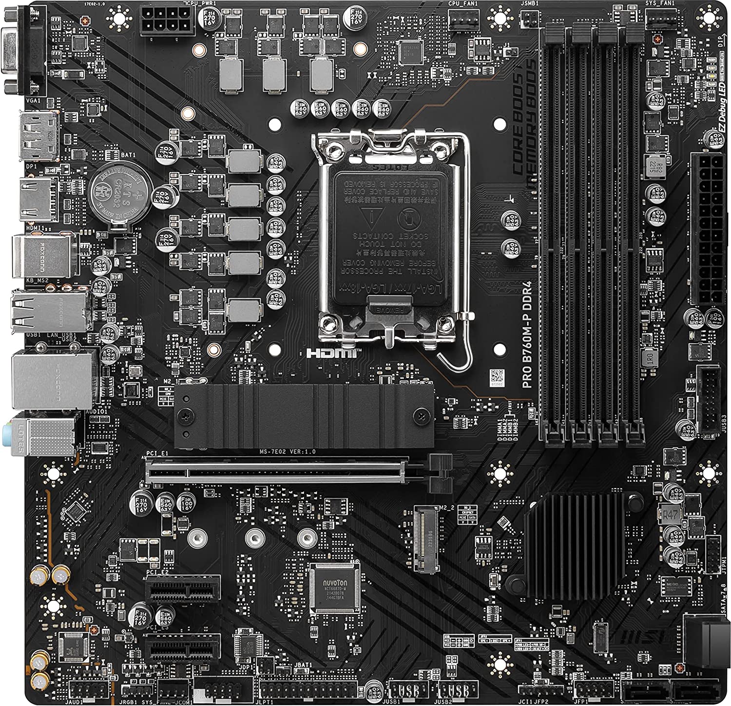 MSI Motherboard PRO B760M-P DDR4