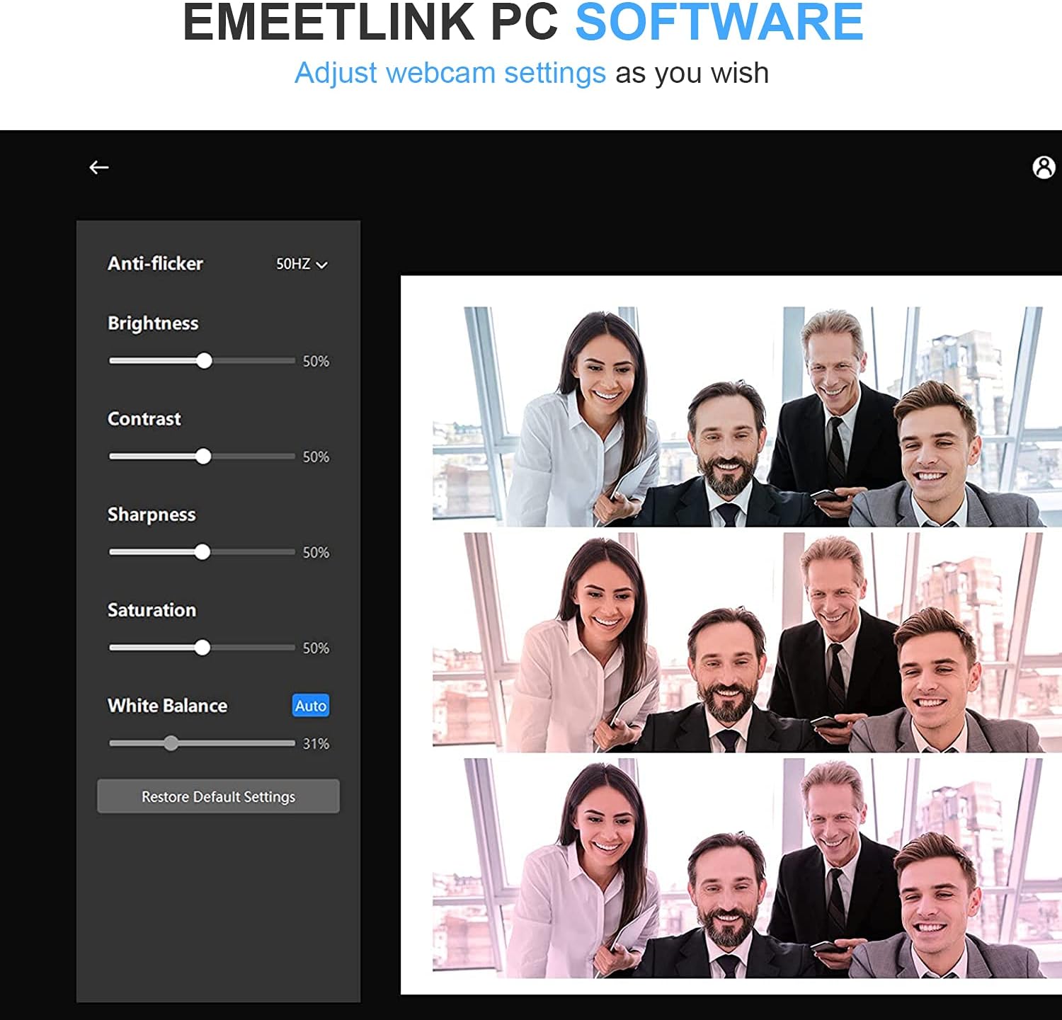 Emeet Webcam C960 Webcam with 2 Microphone, 1080P