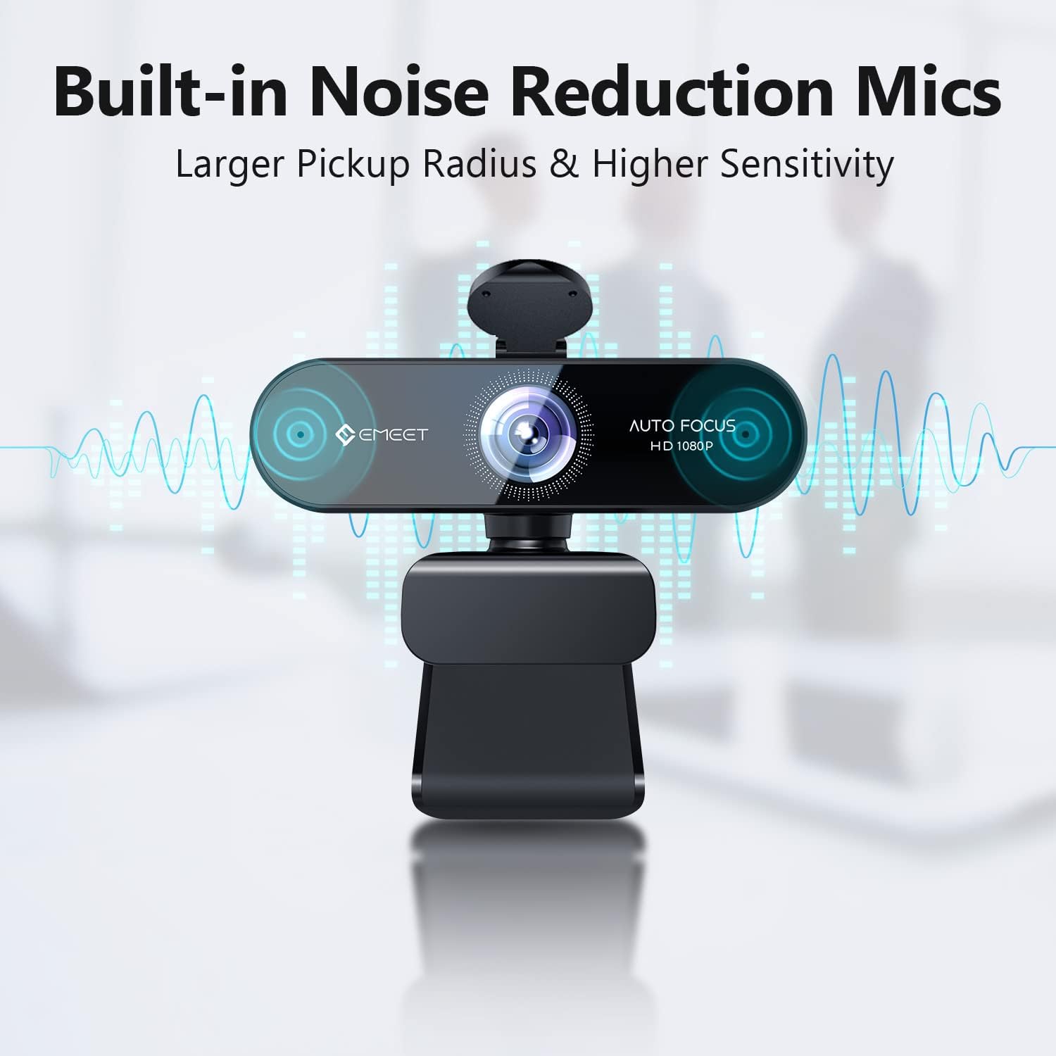 Emeet Webcam Nova Webcam with 2 Microphone, 1080P