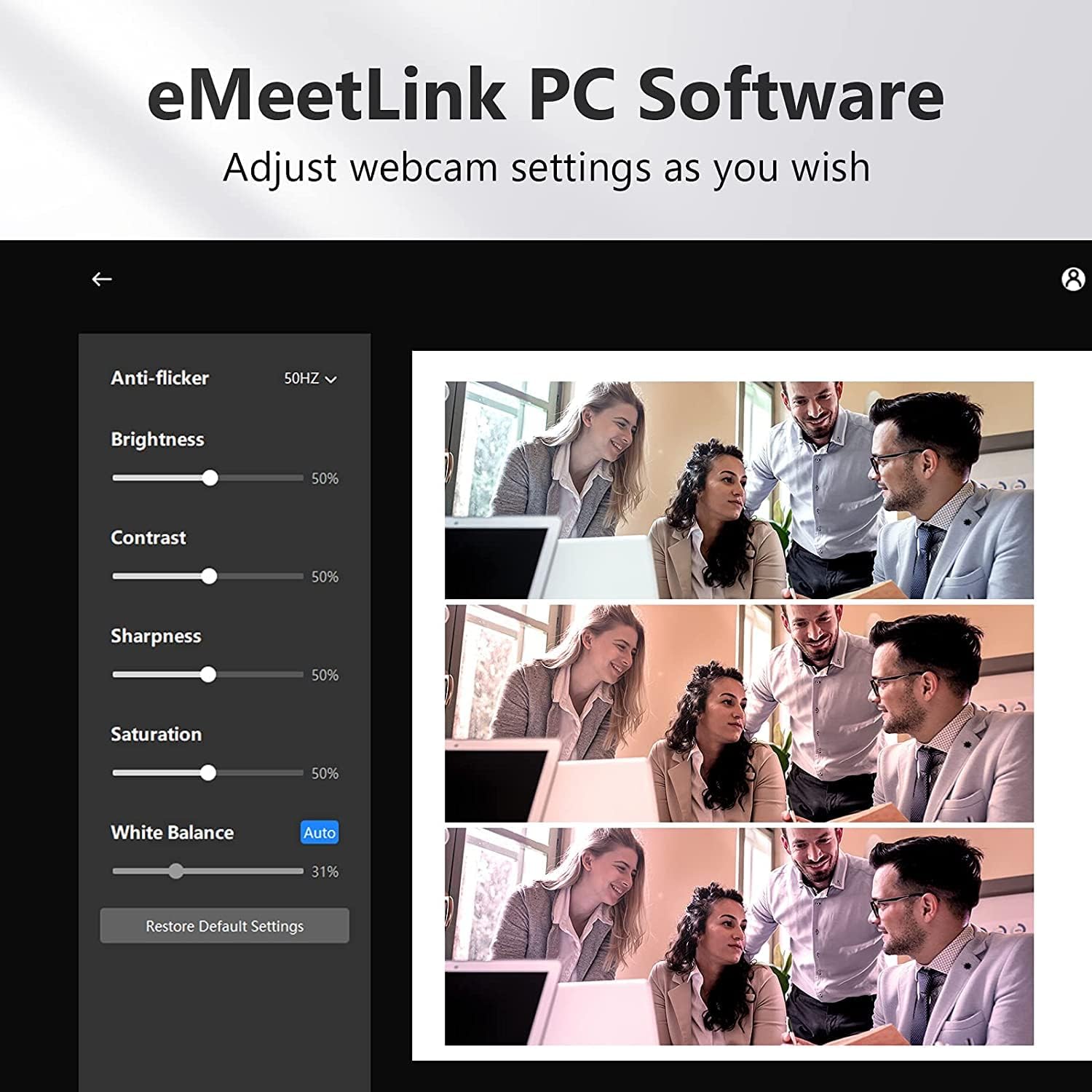 Emeet Webcam Nova Webcam with 2 Microphone, 1080P