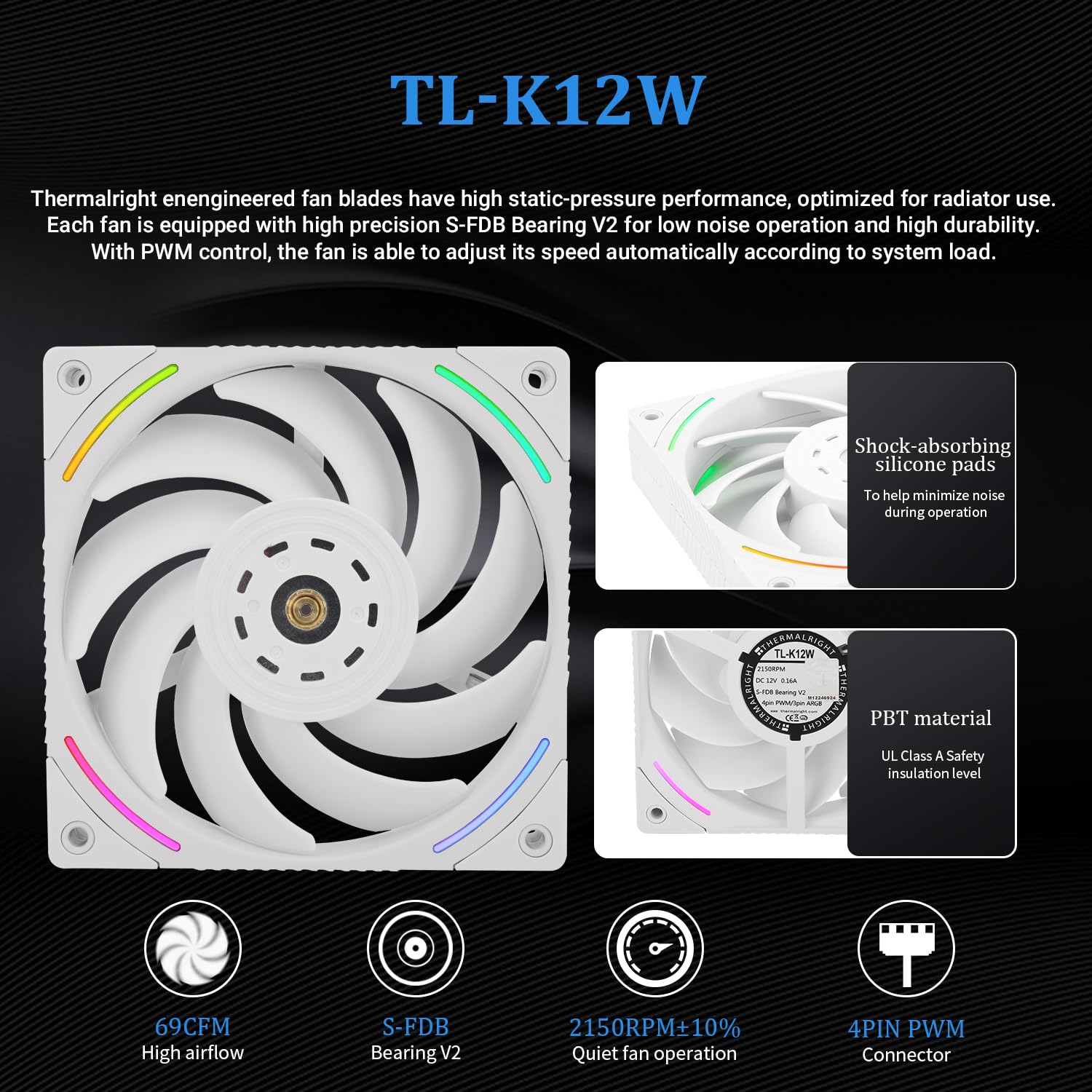 Thermalright Liquid Cooler Mjolnir Vision X 360 LCD ARGB White Without fan