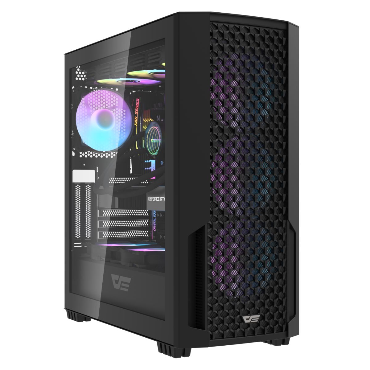 DarkFlash Casing DF2100 4 ARGB Fan ATX Black