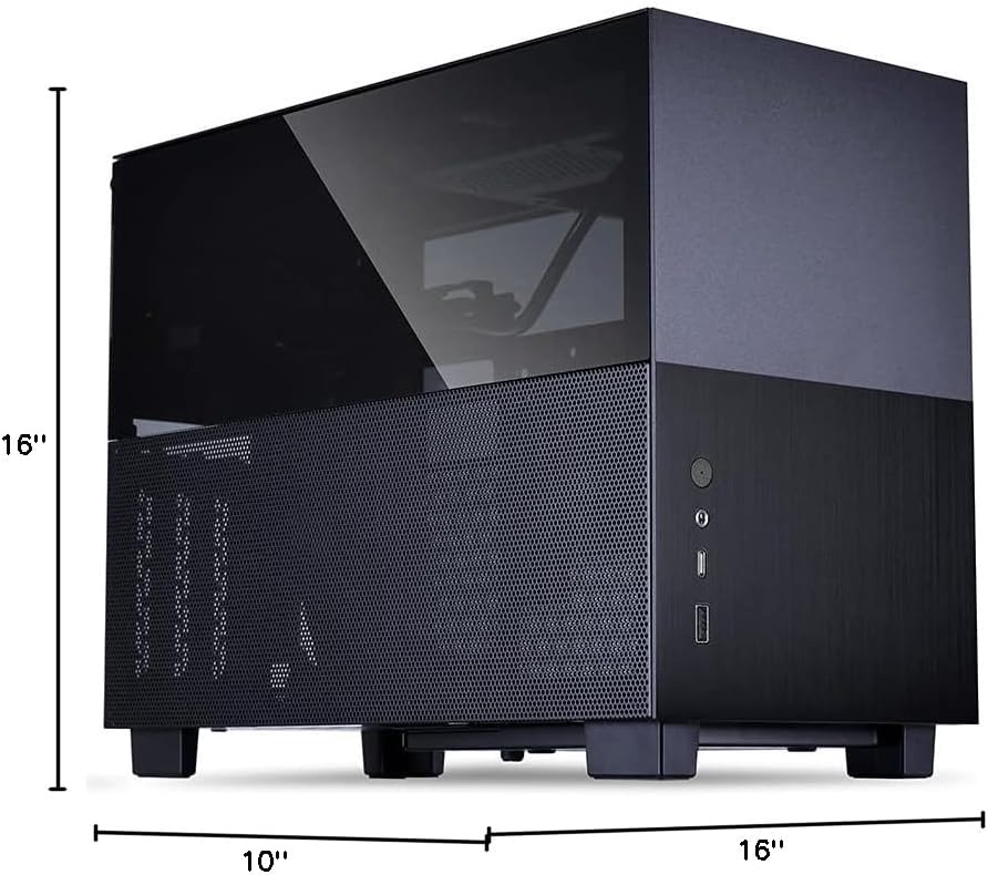 Lian Li Casing Q58 Mini-ITX Case with PCIe 4.0 Riser Card – Black