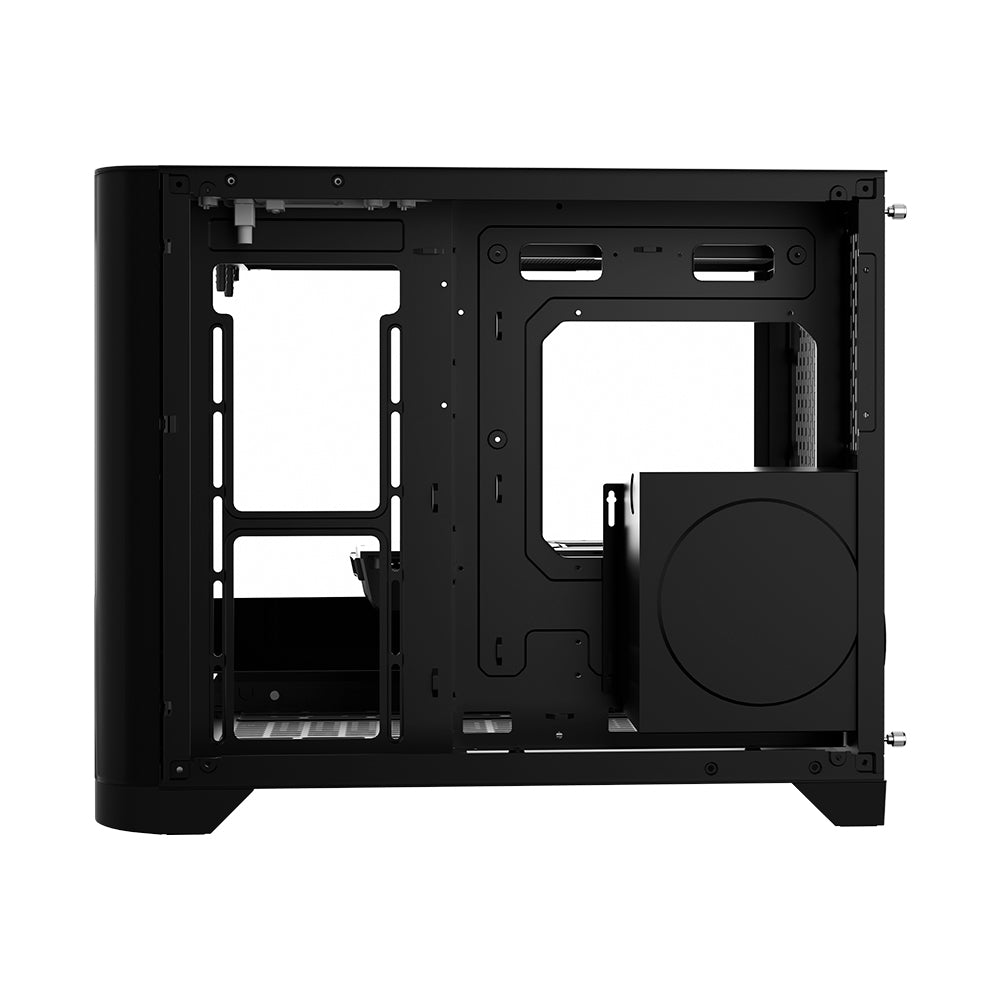 1st player Casing Uview UV6 ARGB Mid-Tower Fish Tank Black 3 Pre Installed Fan