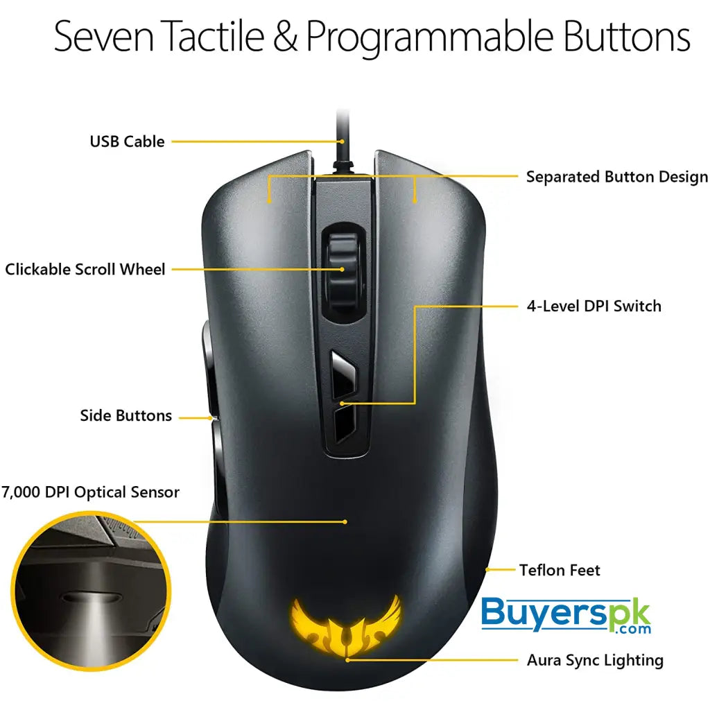 Asus P305 Tuf Gaming M3 Optical Usb Rgb Mouse - Price in Pakistan