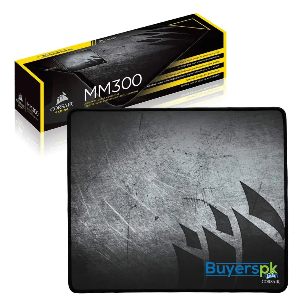 Corsair MM300 Anti-Fray Cloth Gaming Mouse Mat-Medium (CH-9000106-WW) - Mouse Pad