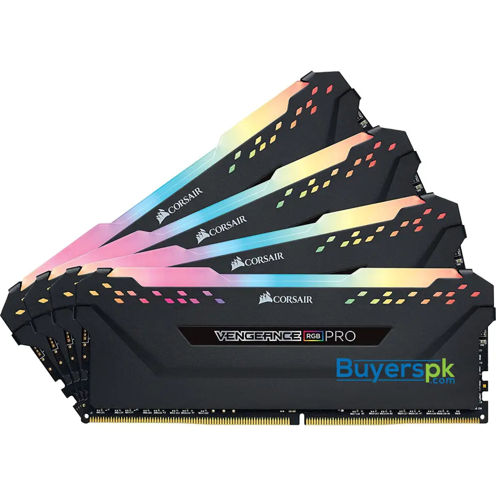 Corsair Vengeance Rgb Pro 32gb (4 X 8gb) Ddr4 Dram 3600mhz C18 Memory Kit — Black - RAM Price in Pakistan