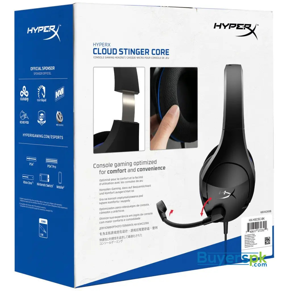 HyperX Cloud Stinger Core - Gaming Headset for PS4 Playstation 4 Nintendo Switch Xbox One headset Over-ear wired headset with Mic passive