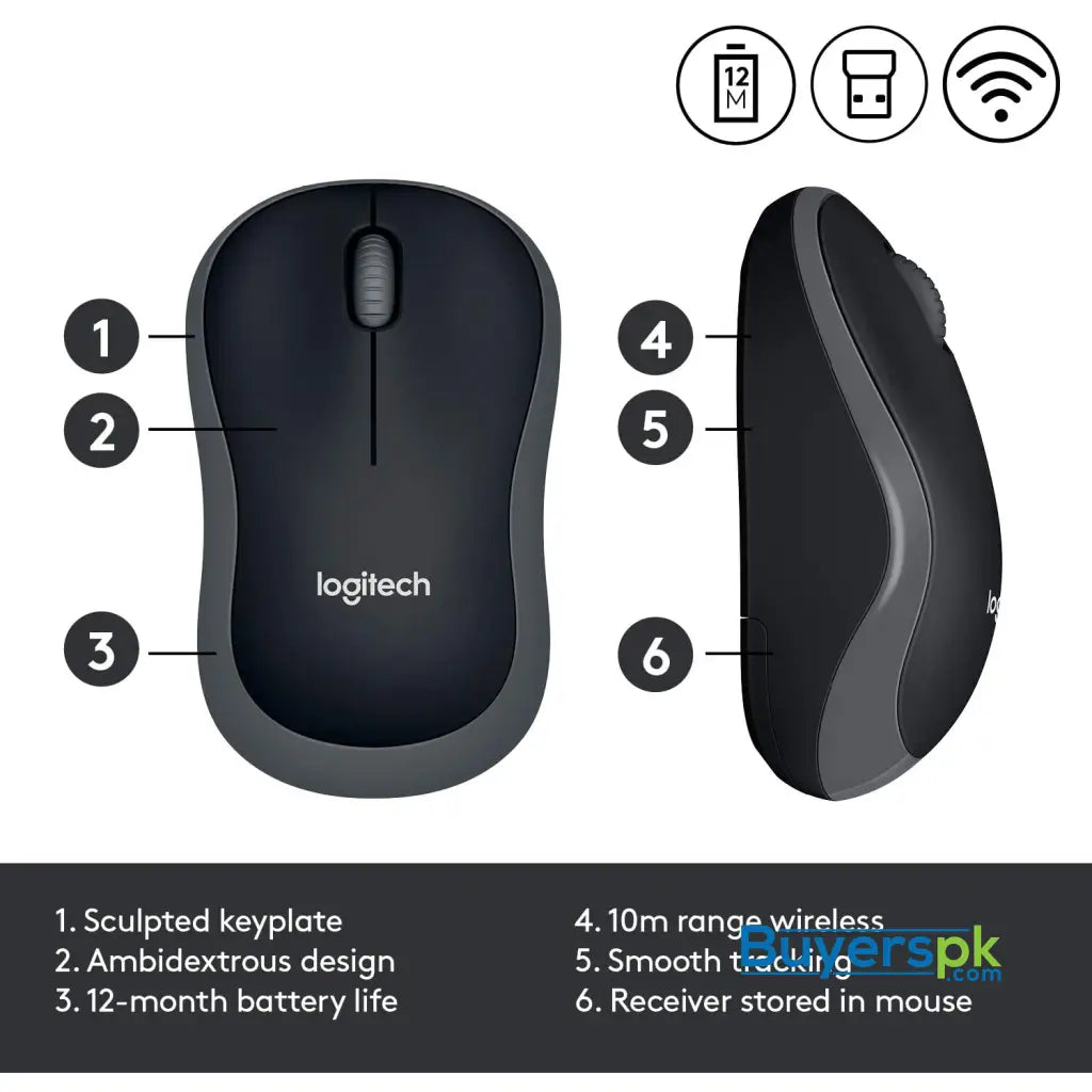 Logitech M185 Wireless Optical Mouse - Price in Pakistan
