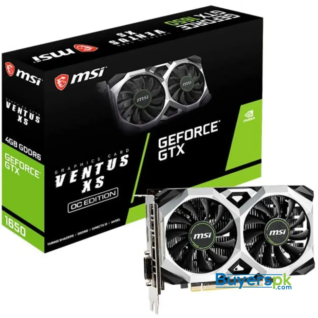 Msi Gaming Geforce Gtx 1650 D6 Ventus X5 Ocv2 Graphic Card