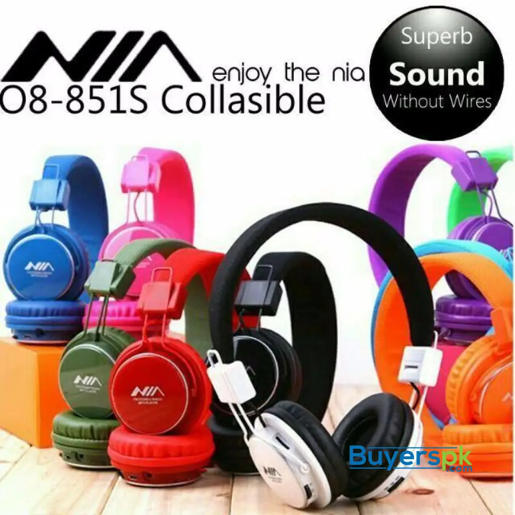 Nia Q8-851s Bluetooth Wirless Headphone (hot Sale) - Headset Price in Pakistan