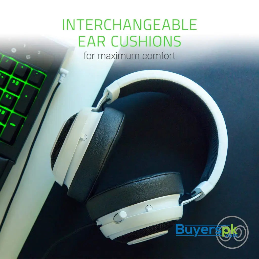 Razer Kraken Pro V2 - nalog Gaming Headset - White - Oval Ear Cushions - Headset