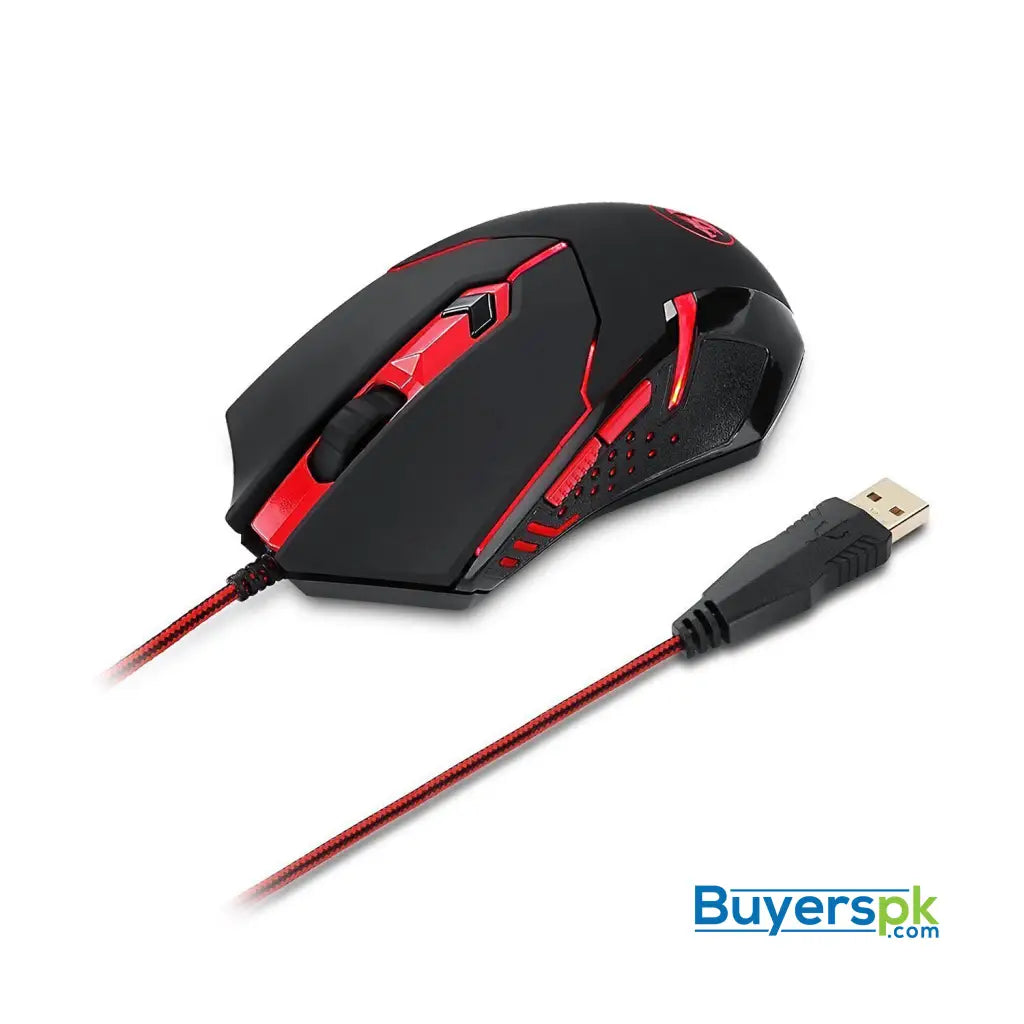 Redragon K552-BB Mechanical Gaming Keyboard and Mouse Combo & Large Mouse Pad & PC Gaming Headset with Mic 87 Key RED LED Backlit Keyboard