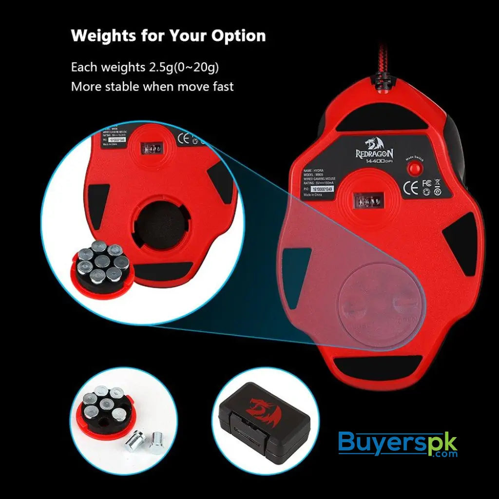 Redragon M805 Hydra Wired Gaming Mouse - Mouse
