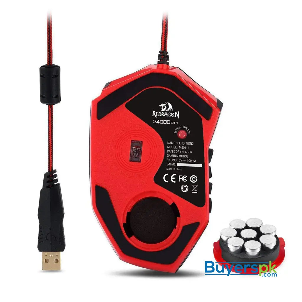 Redragon M901 Perdition Wired Gaming Mouse - Mouse