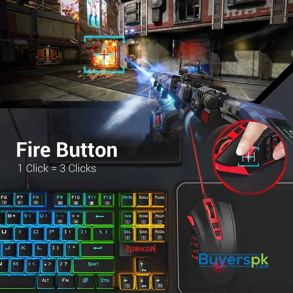 Redragon M901 Perdition Wired Gaming Mouse - Mouse