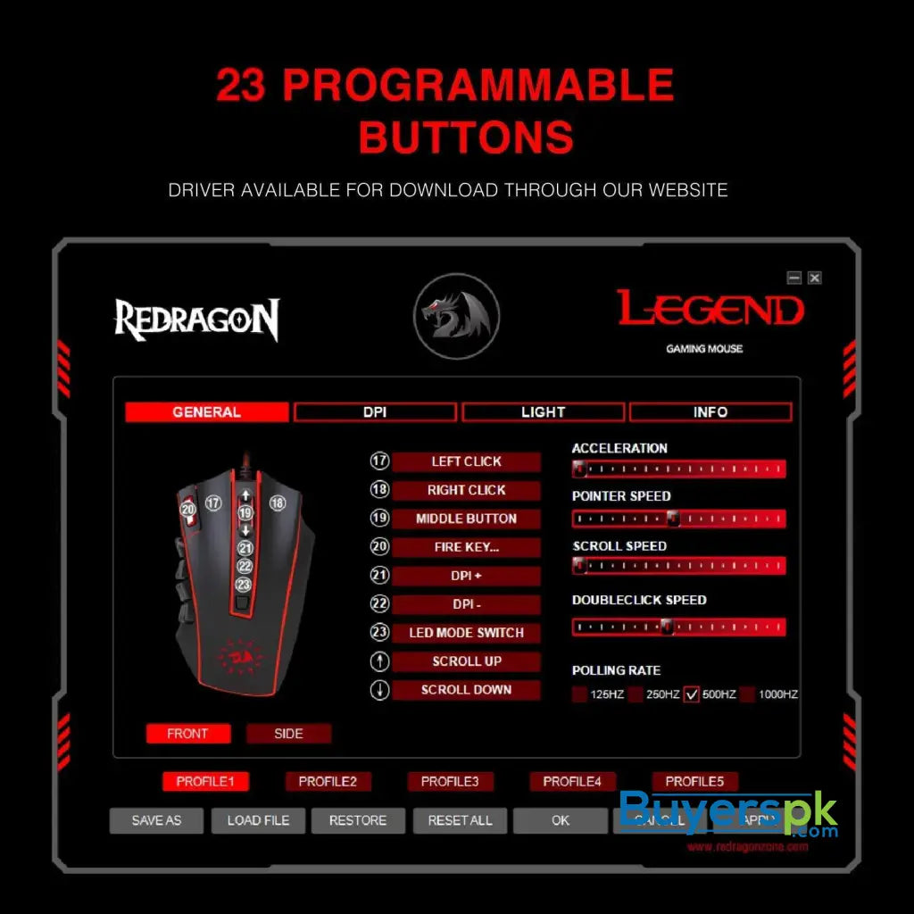 Redragon M990 Legend Wired Gaming Mouse - Mouse