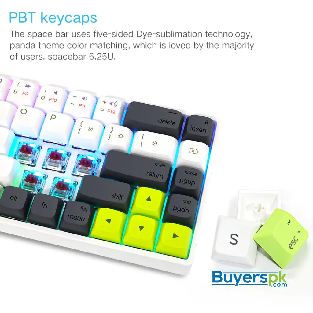 Sk68s Panda (gk1 Keycaps) Switches: Red - gaming keyboard Price in Pakistan