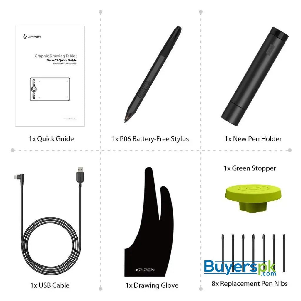 XP-PEN Deco 02 Digital Graphics Drawing Tablet Drawing Pen Tablet - Graphic Tablet