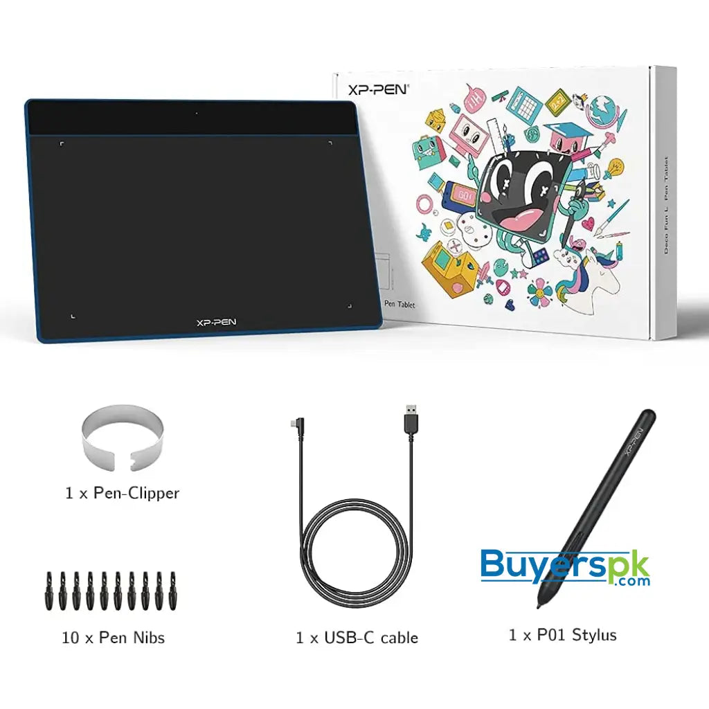 Xp-pen Deco Fun L 10x6 Inches Drawing Tablet Digital Art with Tilt Support Battery-free Pen - Graphic Price in Pakistan