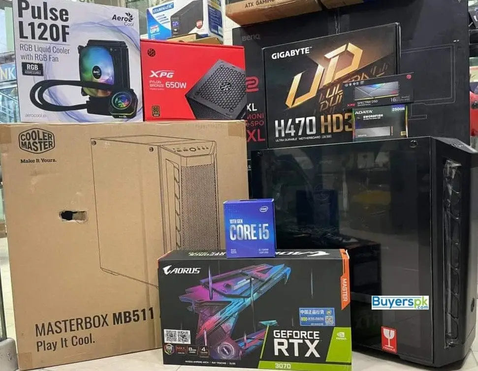 Intel Core i5 10400F Processor System Build paired with Aorus RTX 3070 8GB GPU in Pakistan