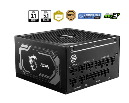 MSI MAG A1250GL PCIE5 PSU ATX 1250W 80+ Gold Fully Modular
