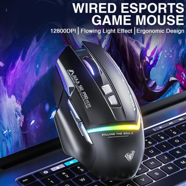 Aula Mouse S12Pro Gaming Mouse Wired Black