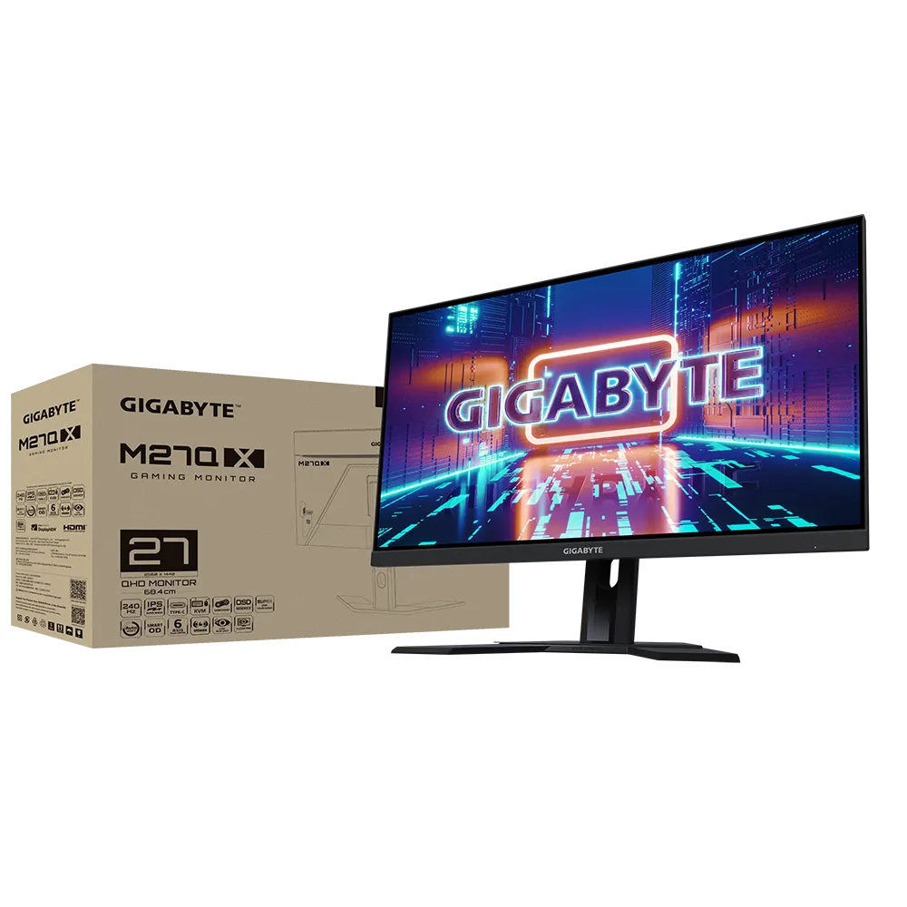 Gigabyte LED Monitor M27QX 27 Inch 240Hz 1440P IPS 1ms Gaming