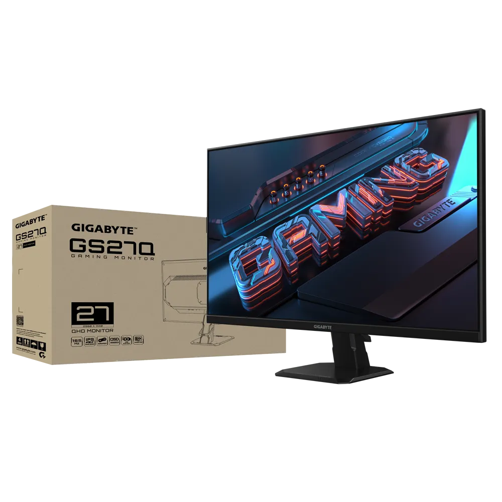 Gigabyte LED Monitor GS27Q 27 Inch 165Hz 1440P IPS 1ms Gaming