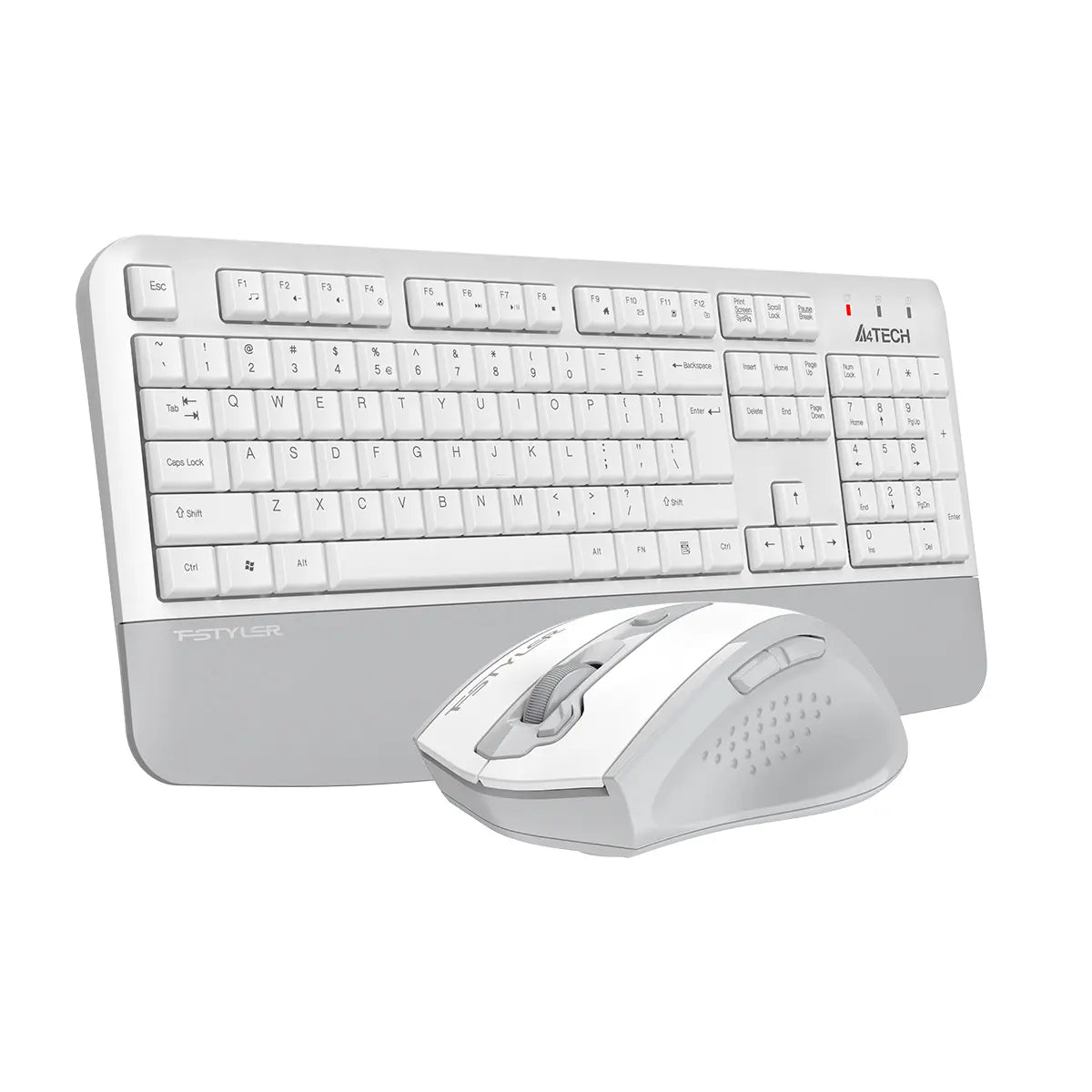 A4Tech Keyboard Mouse FG2500S Plus 2.4G Wireless Desktop Set White