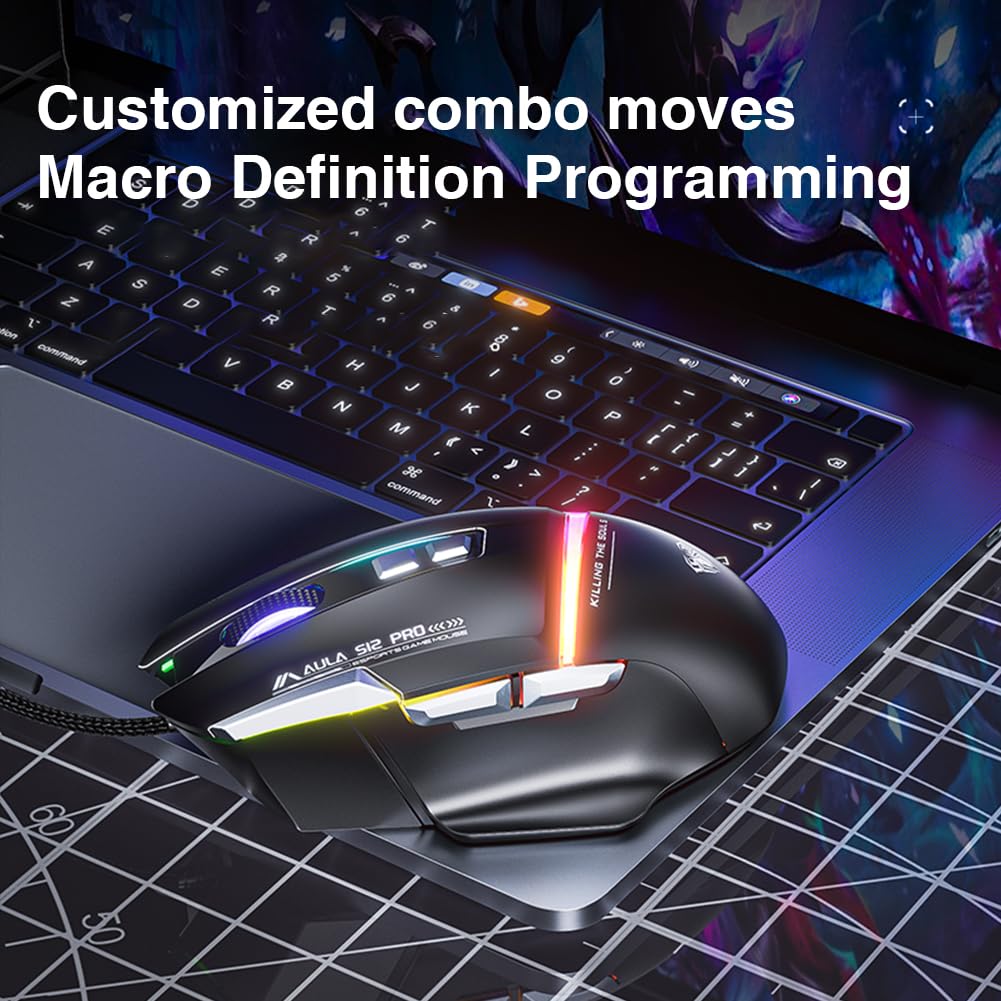 Aula Mouse S12Pro Gaming Mouse Wired Black