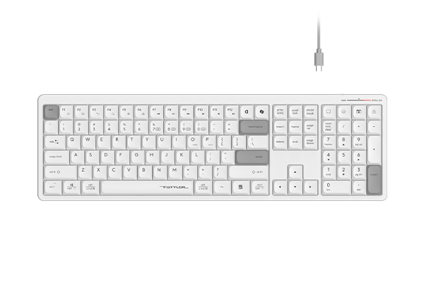 A4Tech Keyboard FBX55C Bluetooth 2.4G Wireless White