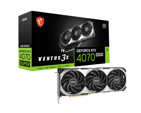 MSI Graphic Card RTX 4070 Super 12GB OC Ventus 3x