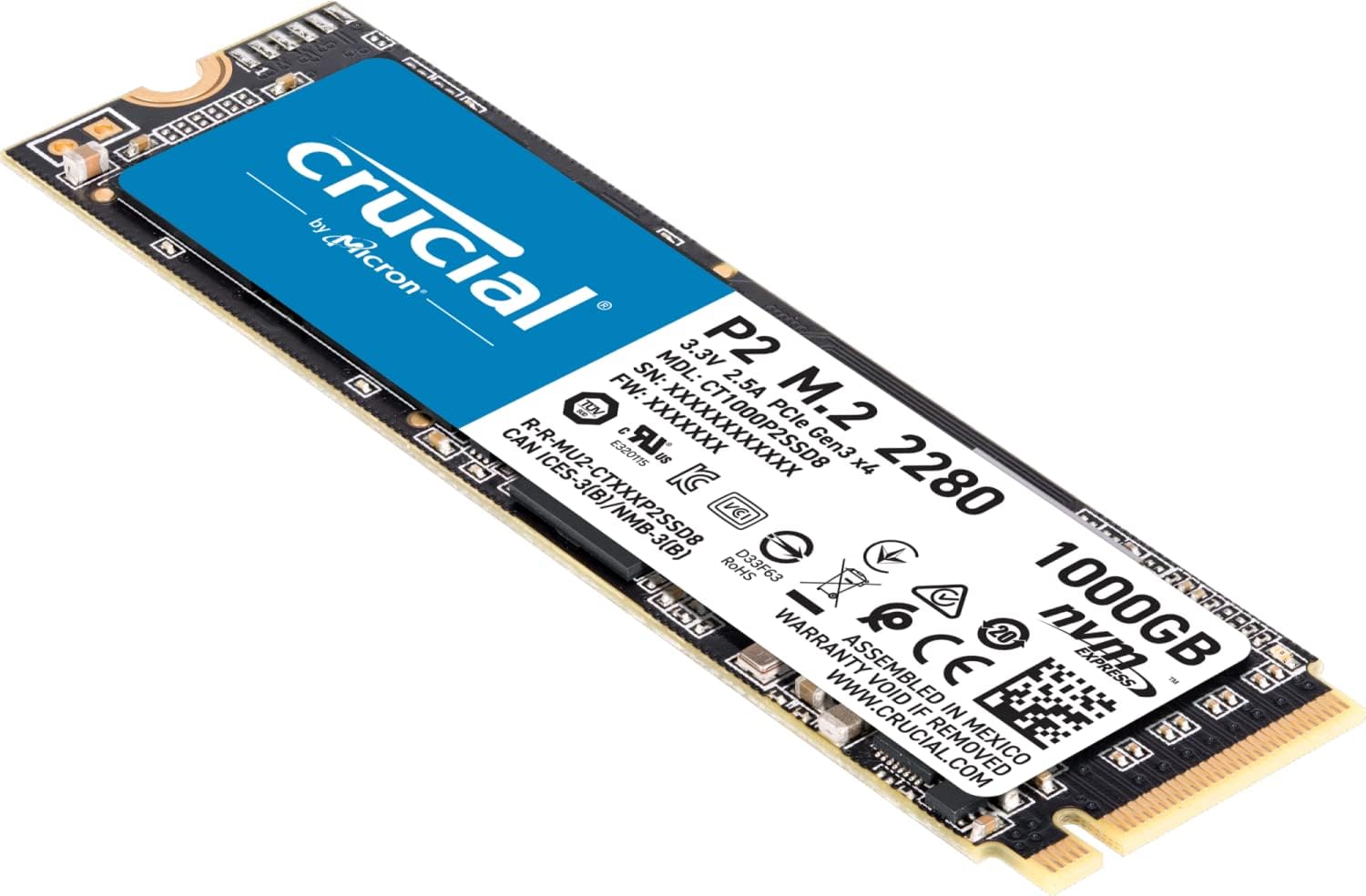 Crucial M.2 NVME SSD P2 1TB
