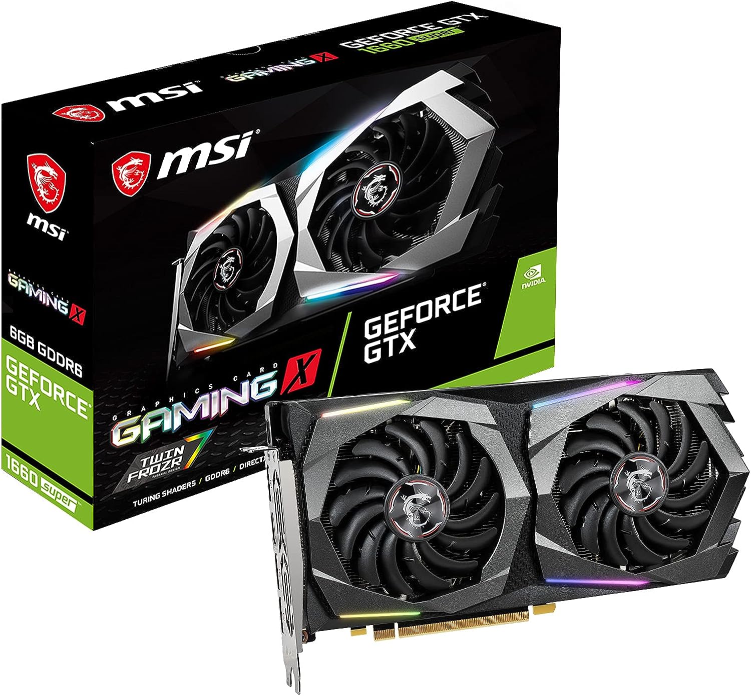 MSI Graphic Card GTX 1660 Super 6GB Gaming X With Box Used