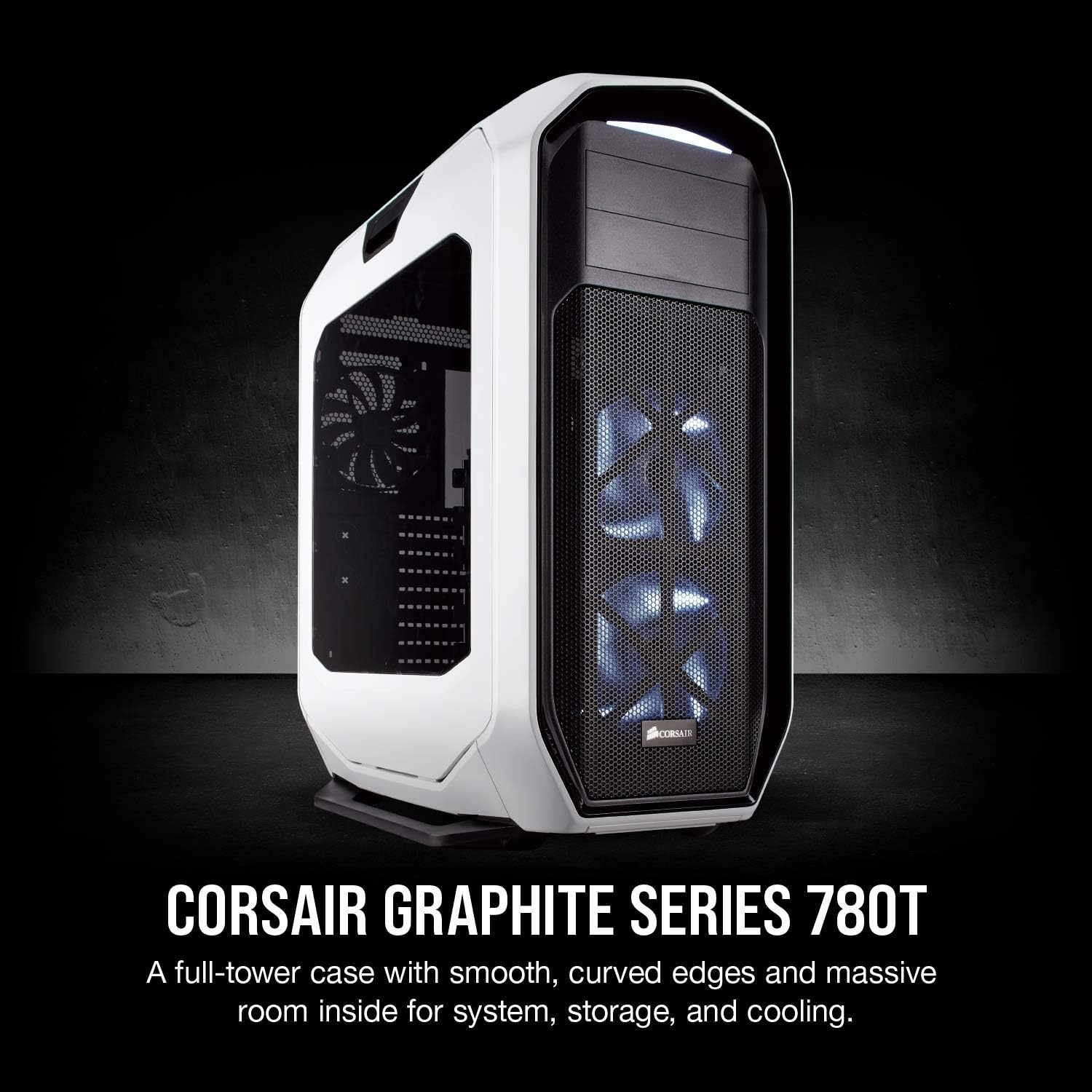 Corsair 780t Graphite Series full Tower Atx Gaming Case White Used