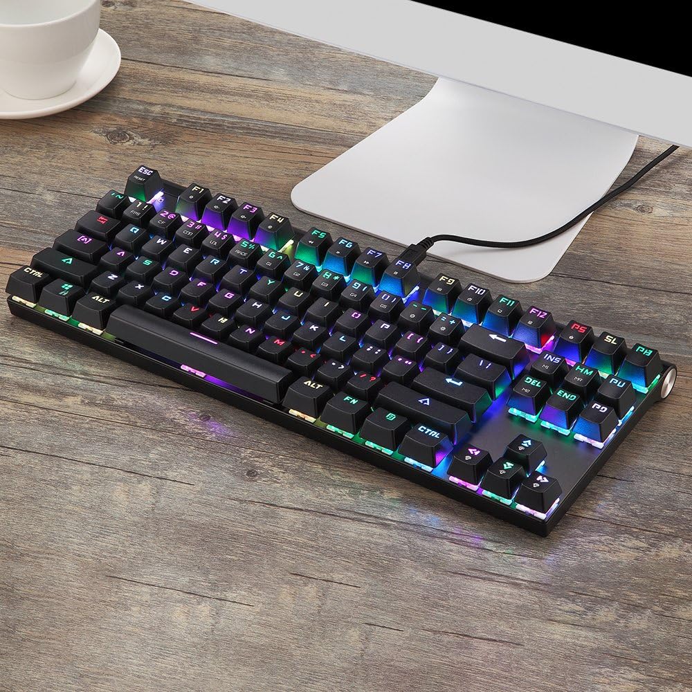 Motospeed Keyboard CK101 wired with Brown switches Black