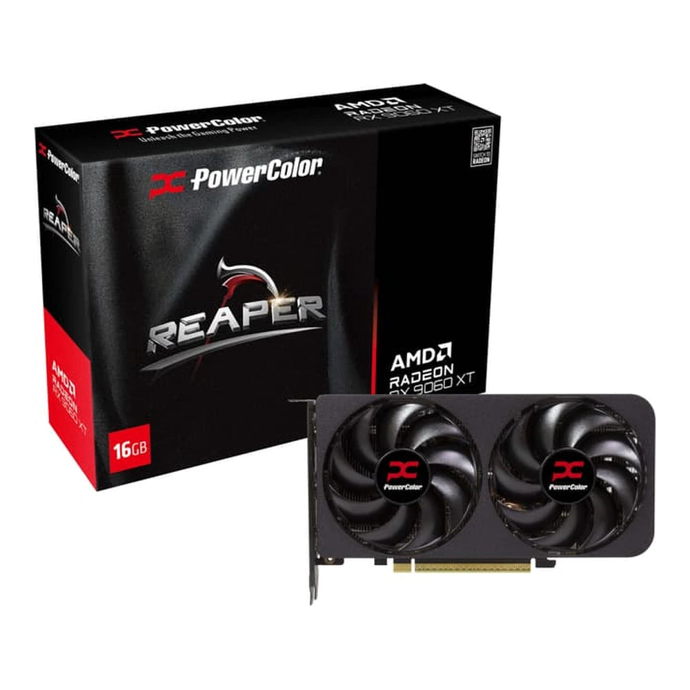 PowerColor Graphic Card AMD Radeon RX 9060 XT Reaper Dual Fan 16GB