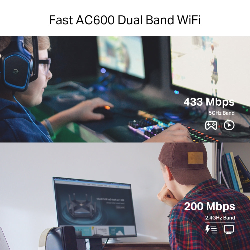 TP Link Wifi Adapter Archer T2E AC600 Wireless Dual Band