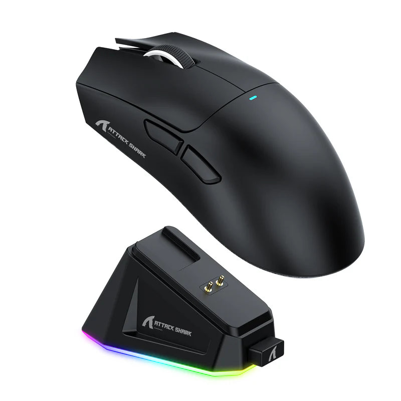 ATTACK SHARK Mouse X11 Wireless Gaming with Charging Dock Black