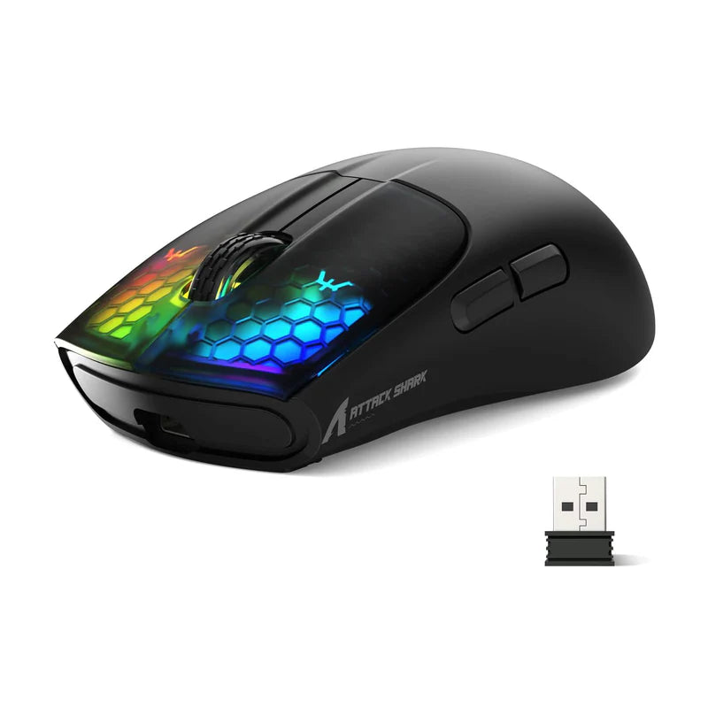 ATTACK SHARK Mouse X5 Aerox Ultralight Tri-mode Wireless Gaming Black