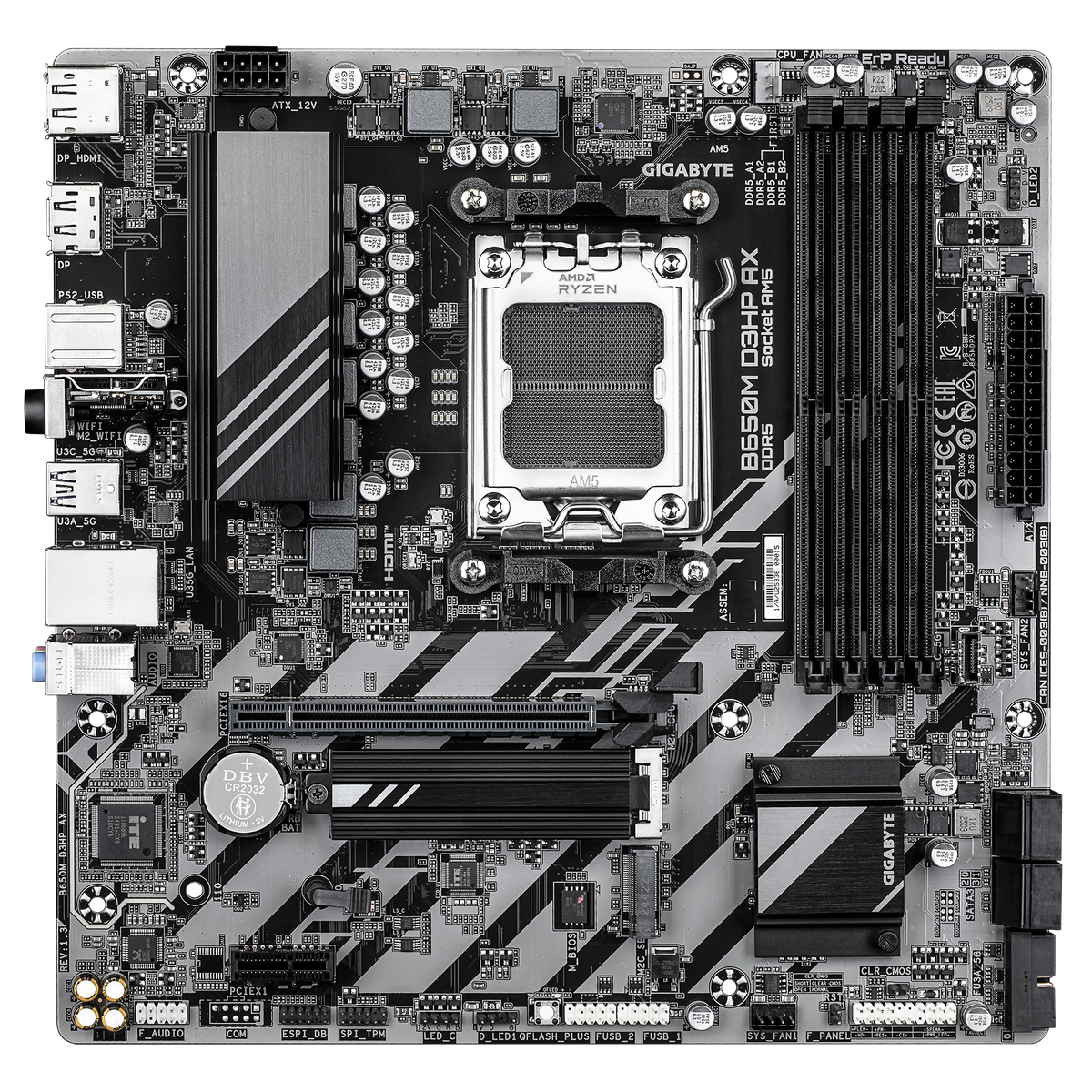 Gigabyte Motherboard B650m D3HP AM5 4 RAM Slots
