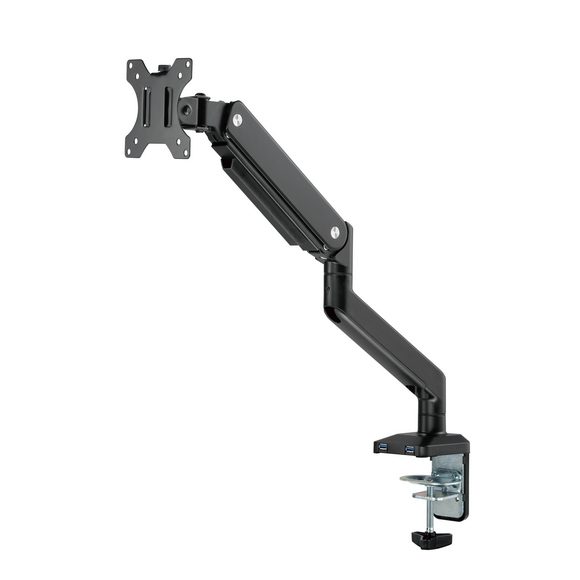 MXG LED Stand BMA-12U Single Monitor Premium Aluminum Spring-Assisted With 3.0 USB