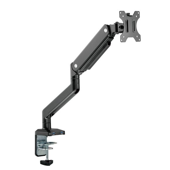 MXG LED Stand BMA-12U Single Monitor Premium Aluminum Spring-Assisted With 3.0 USB