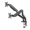MXG LED Stand BMA-24U Dual Monitor Premium Aluminum Spring-Assisted With 3.0 USB